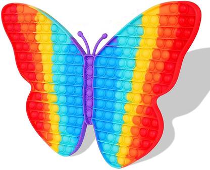 Chigy Wooh pop it big butterfly big pop it jumbo butterfly popit large pop it big size pop it butterfly rainbow giant pop it huge bubble push pop bubble pops pop its popet large popits [big Butterfly]