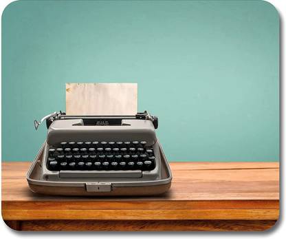ZORI Retro Typewriter Designed Gaming Mouse Pad - Computer Laptop PC| Work from Home/Office | Anti-Skid, Anti-Slip, Rubber Base | (Retro_04_Typewriter) Non Slip Base Mousepad