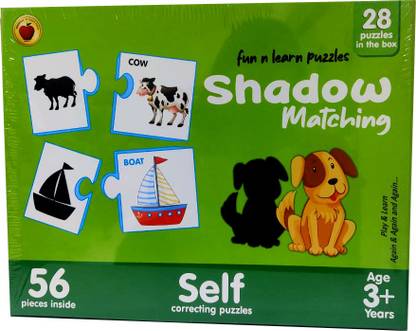 Wholesome Retails Shadow Matching Puzzle Game, Puzzle Game for Shadow Matching, Match & Learn Game for Kids, Match The Shadow Game for Kids, 56 Pieces Shadow Matching Game