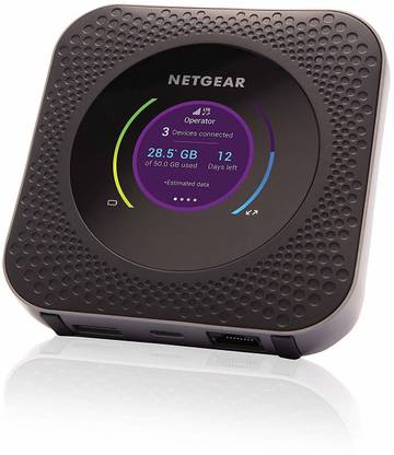 NETGEAR Nighthawk M1 Mobile Router-MR1100-100EUS 4G Router 2.4 GHz, 5 GHz 1100 Mbps Wifi Speed NA Internal Antenna Ethernet (Cable Broadband)