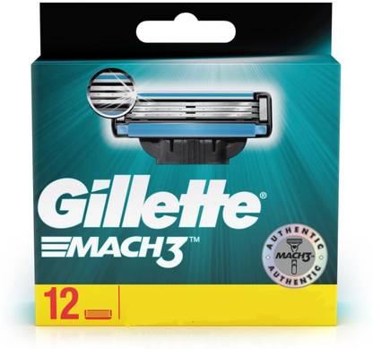 Gillette Mach 3 Manual Shaving Razor Blades (Cartridge) 12s pack