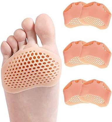 Vcare (Pack of 3 Pair) Silicone Gel Metatarsal Pad Metatarsal Cushion Pad Half Toe Sleeve Anti-Skid Forefoot cushion Toe Separator Foot Fingers Toe Separator Foot Toe Care Posture Corrector
