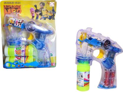 Zest4u New LED transparent bubbles blaster shooter bubbles gun for kids~ Minion DESPICABLE ME 2 Theme Water Gun