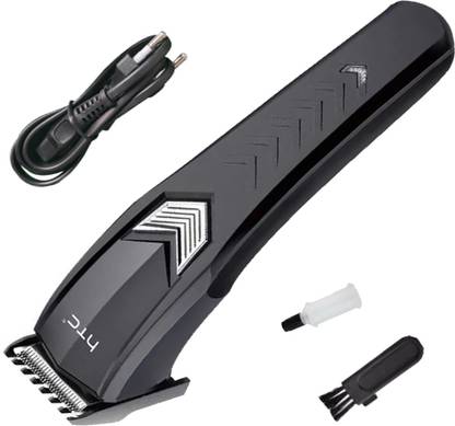 HTC professional cordless hair trimmer rechargeable hair clipper all round hair removal shaver waterproof Trimmer 60 min  Runtime 1 Length Settings