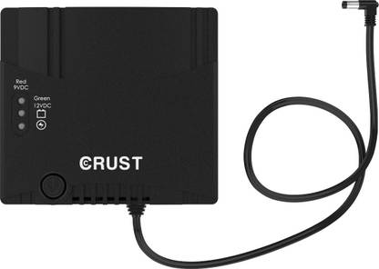 Crust Smart Mini UPS for Wi-Fi Routers, Modem, CCTV CS25 12 V Line-interactive Tower Model UPS with Overload Protection 1 Outlet Plugs