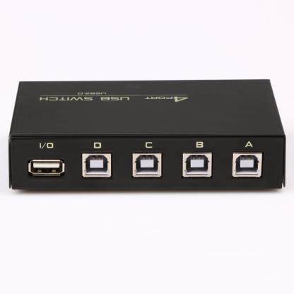 Teratech Switch Sharing Switcher Manual Selector Adapter Hub for PC Scanner Printer USB 2.0 Printer Sharing USB Switch Box USB 2.0/ Hub For Printer Scanner Keyboard And Other USB Supported Devices, Usb switch connect 4 pc to 1 printer USB Hub