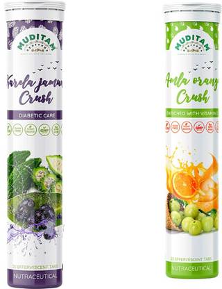 Muditam Ayurveda Orange Crush + Karela Jamun Crush Combo Pack