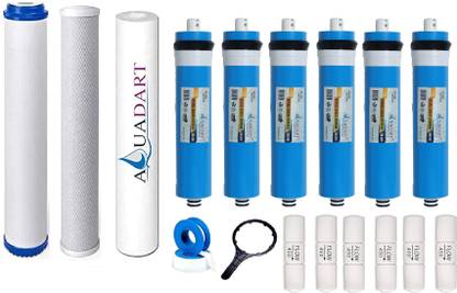 अक़ुआदर्त 100 LPH Commercial RO Water Purifier Filter Replacement Service Kit With 6 Ro Membrane 100 Gpd सॉलिड फिल्टर कार्ट्रिज