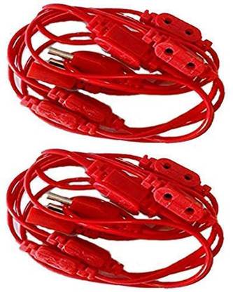 ERHIndia ( Pack of 2)10+1 Decorative Lighting Multi Female Plug Jointer/Connector red color ladi joiner Wire Connector