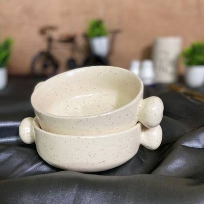 Ceramic Dining Ceramic Cereal Bowl Matte White Ceramic Soup Bowls Set of 2