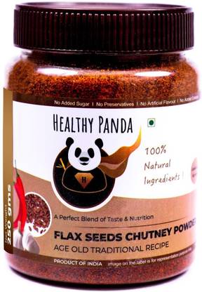HEALTHY PANDA Flax Seed Chutney Powder / Jawas Chutney / Agasi Chutney / Alsi Chutney Powder / Aali Vithai Idli Podi / Avisa Ginjala Karam podi (100% Fresh & Natural) (125 Gms) 125Gms x Pack of 1 Chutney Powder