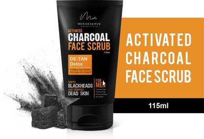 Men Deserve Activated Charcoal Face Scrub DE-TAN and Detox (115 ml) Scrub