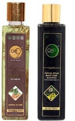 Oxi9 9in1 Hair Oil & Black Shampoo Combo