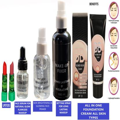 INWISH all in one makeup kit combo pack box PACK OF 6 SKIN FRIENDLY COMBO FOR ALL SKIN TYPES