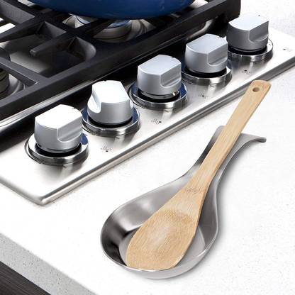 Aatisons Spoon Rest/Spoon/Spatula/Raster Ladle Rest Holder, Steel Ice-cream Spoon Stainless Steel Table Spoon