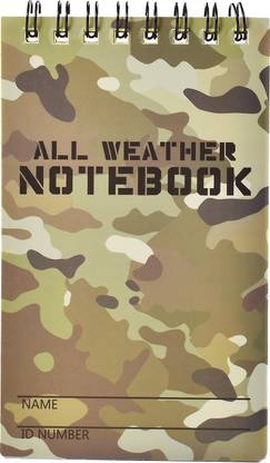 PSYPHY ALL WEATHER NOTEBOOK - Military Grade - Tactical Waterproof Notebook - Pocket Notepad (3x5 inch) Pocket-size Note Pad Ruled-Grid 100 Pages