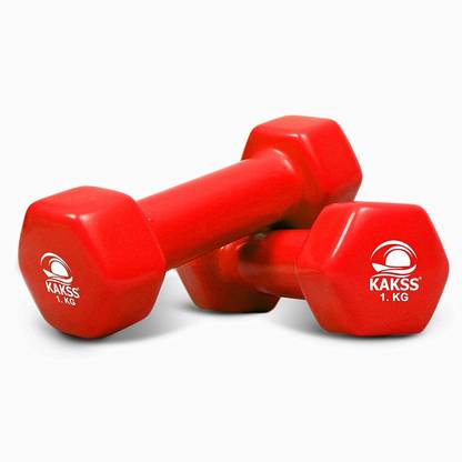KAKSS 1+1=2KG DUMBBELLS (RED) Fixed Weight Dumbbell