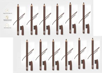 GFSU - GO FOR SOMETHING UNIQUE 12 Pc Dark Brown eyebrow Pencil With Brush