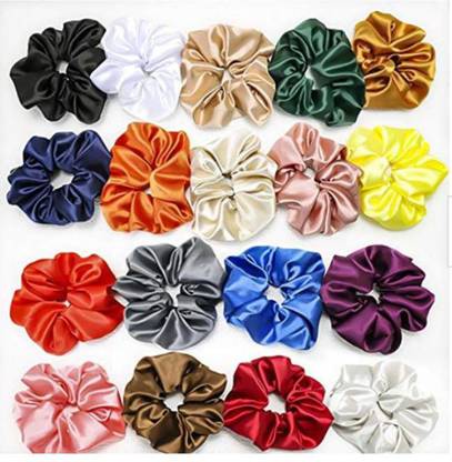 DEEGLO Glossy Satin Hair Scrunchies Rubber Band
