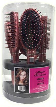 ODDBALL HAIR COMB SET WITH 4 COMBS , 1 MIRROR AND STAND HOLDER