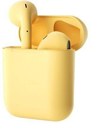 Yashita enterprise Wireless Earphones Bluetooth 5.0 I12 TWS yellow Bluetooth