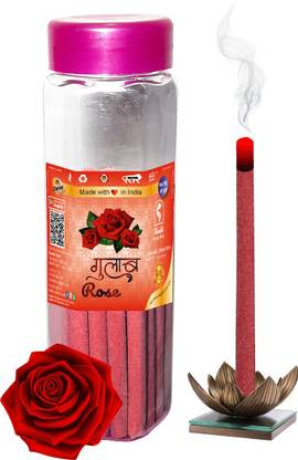 Shankh Rose Dhoop Stick (Incense Stick) Pack of 40 gram Fragrance Rose
