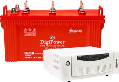 Microtek Digi power 550+Digital EB 1100 Tubular Inverter Battery