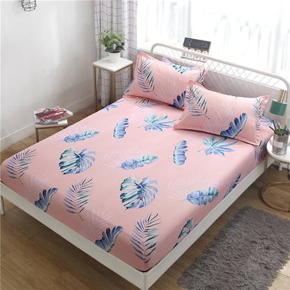 HOUSE OF QUIRK Elastic Strap Queen Size Stretchable Mattress Cover
