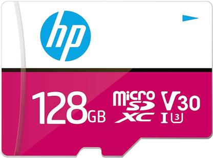 HP Micro SD Card 128GB with Adapter U3 V30 (Pink) (Write Speed 85MB/s & Read Speed 100 MB/s Records 4K UHD and Fill HD Video) U3 V30 128 GB MicroSD Card Class 10 100 MB/s  Memory Card Compatible with Gaming Console, Mobile, Tablet, Camera