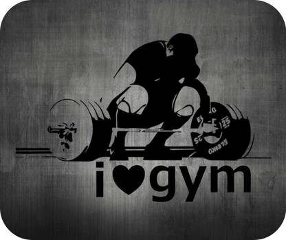 PNV Kraft MOSP873 I Love Gym Mouse Pad Non-Slip Rubber Base Mouse pad for Laptop & Desktop Non Slip Base Mousepad