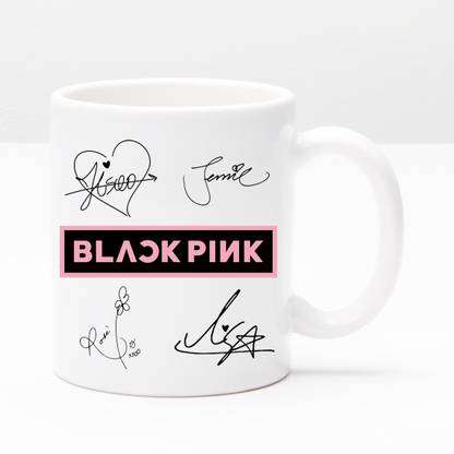 BE UNIQUE BLACKPINK Members Signature With BLACKPINK Logo Best Gift For BLACKPINK Fans Ceramic Coffee Mug