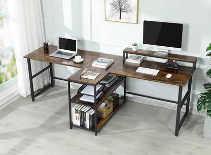 TEKAVO Double Workstation, Table for two people, Industrial use conference desk Engineered Wood Conference Table