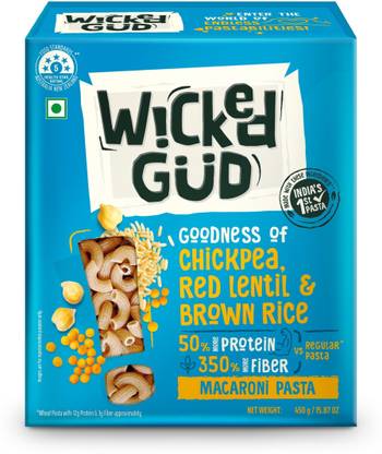 WickedGud Macaroni Pasta| Gluten Free | Vegan | High Protein Macaroni Pasta