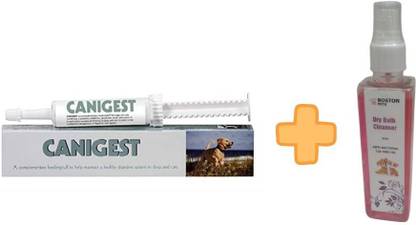 Boston Pets Canigest multi-vitamin Paste for Dogs and Cats 30ml with boston pet dry bath Pet Health Supplements