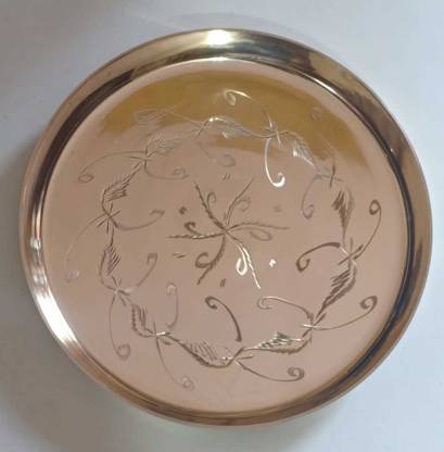 RBHMC BRONZE MASTER Designer Bronze/Kansa Thali For Dinner || Plate For Dinner Size 11.5" Dinner Plate