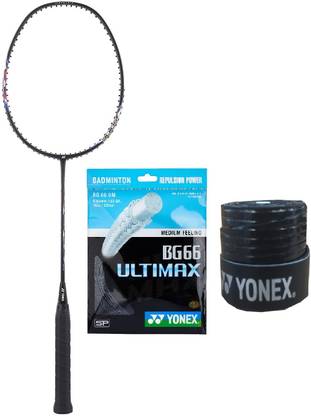 YONEX Astrox Lite 21i Graphite Unstrung With BG 66 Ultimax String & Free Grip Black Unstrung Badminton Racquet