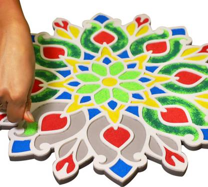 Decodesk Rangoli Chakra Design Stencil (16 Inches) Rangoli Stencil