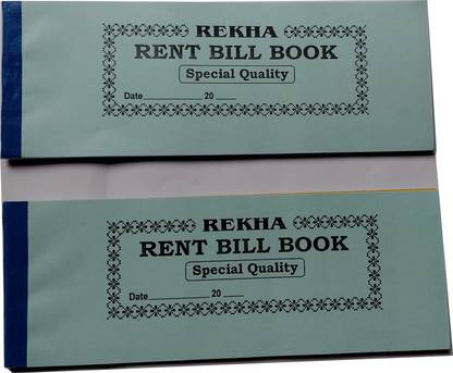 Accounts Rent Bill Book Rent Bill Book 24X9 CM 50 Sheets (Pack of 2) 2-Part Bill Book