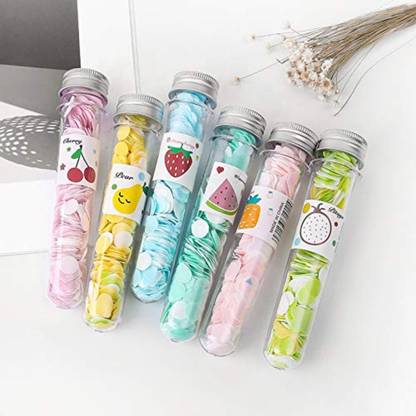 Samvardhan 6Pcs Travel Soft Paper Soap Flower Design Tube Shape Bottle