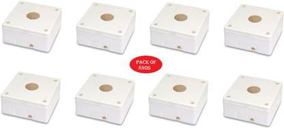 99Gems PVC Junction Box FOR CCTV CAMERA (PACK OF 8) Square Softbox