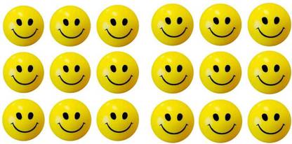 Style Mania Stress Reliver Cute Funny Emoji Smiley Ball (Eighteen Balls)  - 3 inch