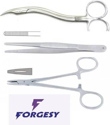 Forgesy Needle holder, Stitch scissor, dissecting forcep COMBO Needle Holders Needle Holders