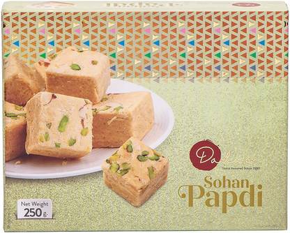 Dadu's Sohan Papadi/Papdi with Nuts - Soft, Flaky, Tasty Mithai for Festivals, Special Occasions 250gms (250gms) Box