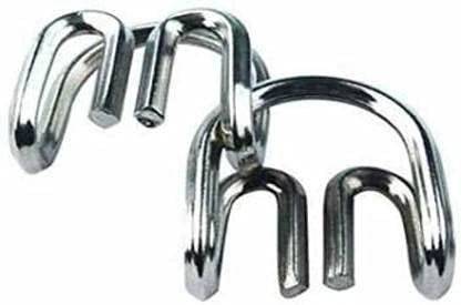 A SARKAR MAGIC SHOP MW PUZZLE MAGIC TRICK (METAL) (SILVER) / MW PUZZLE 1 Magic Tricks