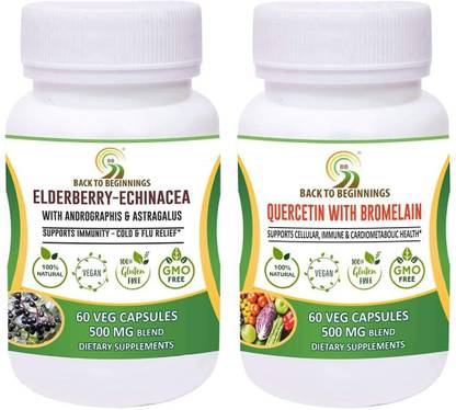 back to beginnings Complete Wellness Quercetin With Bromelain And Elderberry – Echinacea| 500 Mg