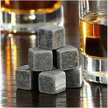 PRABHU Prabhu's Whiskey Chilling Stone ( Set of 9 ) || Square Shaped Whiskey Chiling Rocks Bar Set