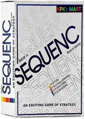 KPK's MART Make a SequenGame | Sequens Board Game - Hard Board, Chips and Card, Suitable Family Game for Ages 7 & Above Dart Board Game