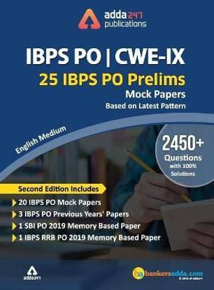 IBPS PO 2019 Prelims Mocks Papers (English Printed Edition)  - 25 model Paper for Bank Exam