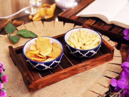 Jimkia Ceramic Serving Bowl Ceramic Halwa Bowl "Moroccan Design Pudding Bowl Set" Soup Bowl (Big Size)