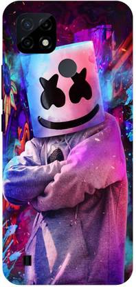 Bluvver Back Cover for Realme C21, RMX3201 Printed Marshmello Back Cover
